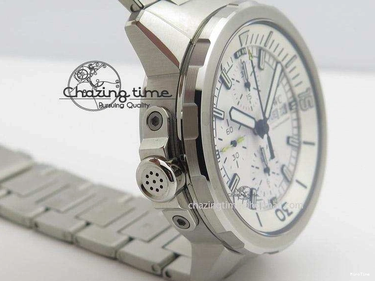 MIROTIME 1228 Versatile Aquatimer Chrono IW376803 V6F 1:1 Best Edition White Dial On SS Bracelet A 7359